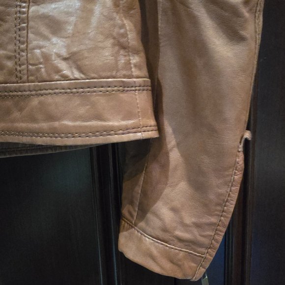 HUGO BOSS Orange Leather Jacket - Picture 7 of 8